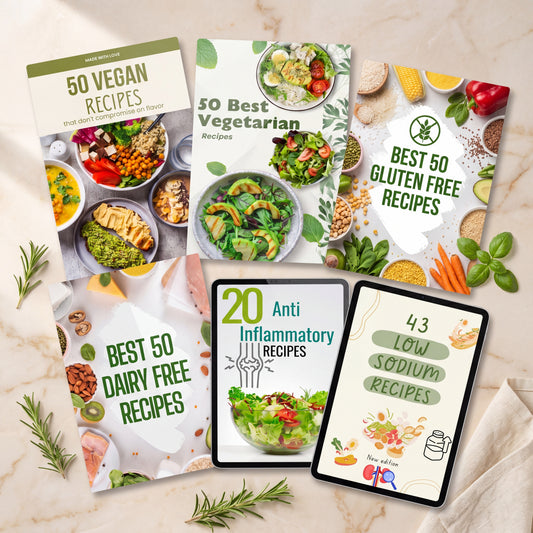 Complete Pack Ebook collection — all 6 recipe ebooks displayed together
